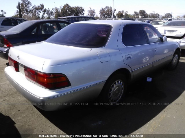 JT8UF11E2L0031009 - 1990 LEXUS LS 400 SILVER photo 4