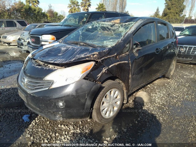 3N1CE2CP9EL403250 - 2014 NISSAN VERSA NOTE S/S PLUS/SV/SL BLACK photo 2