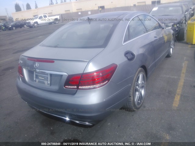 WDDKJ5KB5EF282471 - 2014 MERCEDES-BENZ E 350 GRAY photo 4