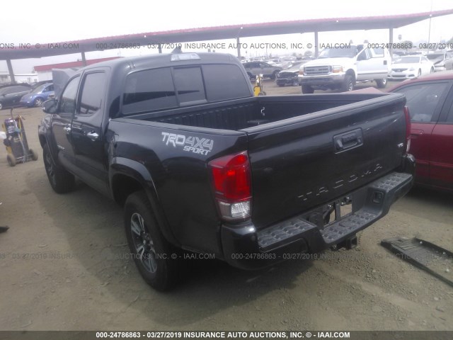 5TFCZ5AN1GX025114 - 2016 TOYOTA TACOMA DBL CAB/SR/SR5/TRD SPT/OR BLACK photo 3