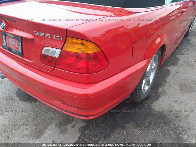 WBABR3342YEA82956 - 2000 BMW 323 CI RED photo 6