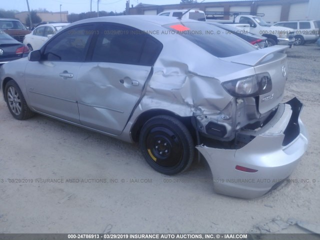 JM1BK323071669501 - 2007 MAZDA 3 S SILVER photo 6