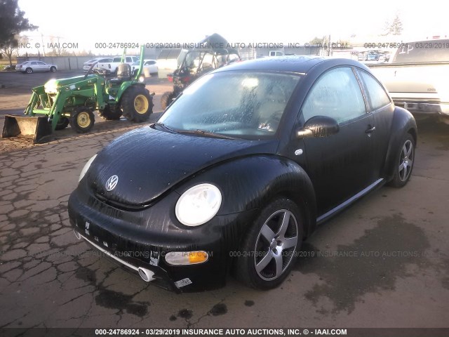 3VWED21C72M449994 - 2002 VOLKSWAGEN NEW BEETLE GLS SPORT BLACK photo 2