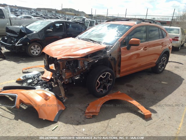 JF2GPACC9E8305397 - 2014 SUBARU XV CROSSTREK 2.0 PREMIUM ORANGE photo 2