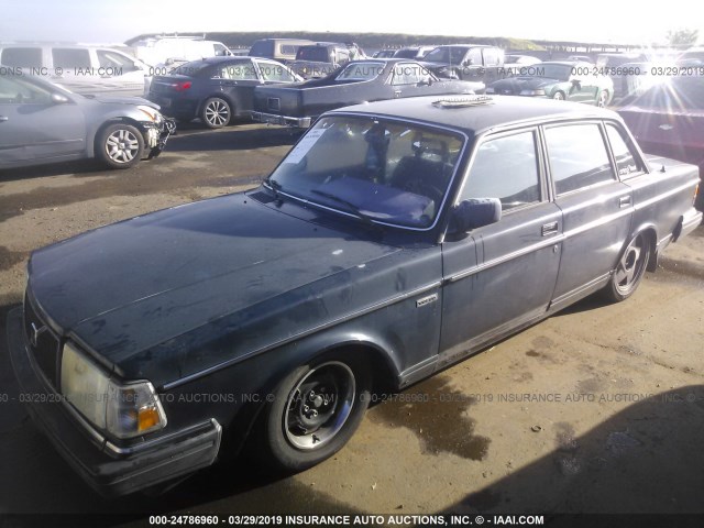 YV1AX8843K1349179 - 1989 VOLVO 244 DL/GL BLUE photo 2