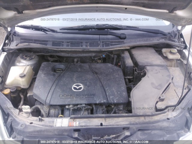 JM1CR29L260115591 - 2006 MAZDA 5 SILVER photo 10