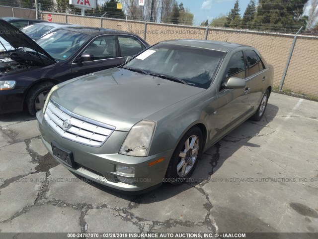 1G6DW677050222862 - 2005 CADILLAC STS GREEN photo 2