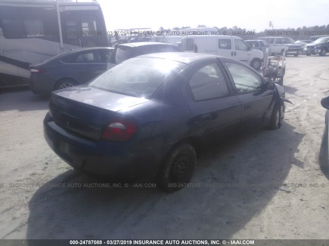 1B3AS26C23D129223 - 2003 DODGE NEON SE BLUE photo 4