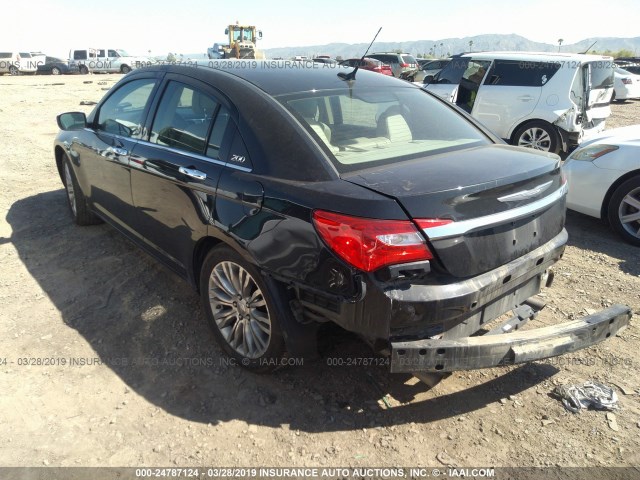 1C3BC2FG3BN519148 - 2011 CHRYSLER 200 LIMITED BLACK photo 3