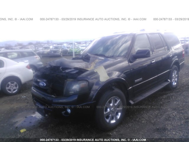 1FMFU20527LA54314 - 2007 FORD EXPEDITION LIMITED BLACK photo 2