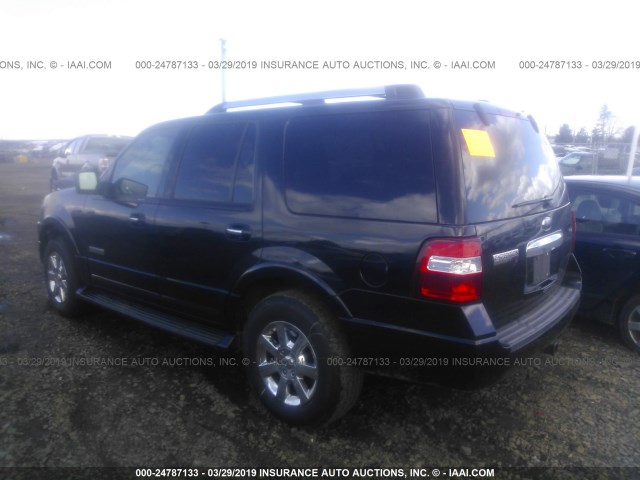 1FMFU20527LA54314 - 2007 FORD EXPEDITION LIMITED BLACK photo 3