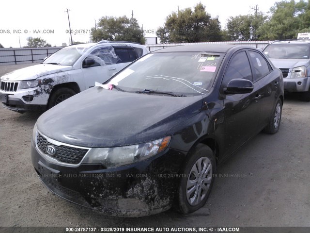 KNAFU4A23C5623607 - 2012 KIA FORTE EX BLACK photo 2