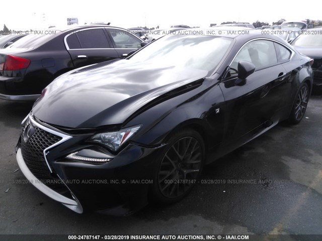 JTHHA5BC3G5003796 - 2016 LEXUS RC 200T BLACK photo 2