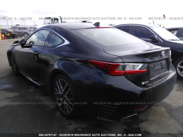 JTHHA5BC3G5003796 - 2016 LEXUS RC 200T BLACK photo 3