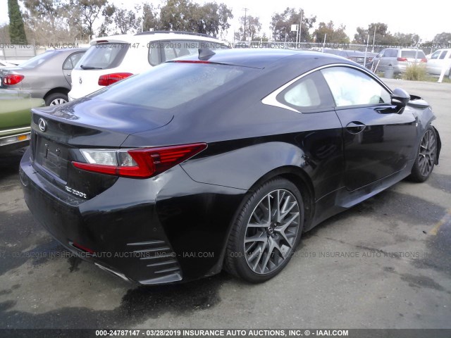 JTHHA5BC3G5003796 - 2016 LEXUS RC 200T BLACK photo 4