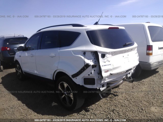 1FMCU9HD0JUB52962 - 2018 FORD ESCAPE SEL WHITE photo 3