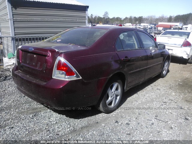 3FAHP06Z57R191273 - 2007 FORD FUSION S MAROON photo 4