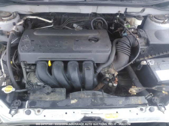 2T1LR32E45C500818 - 2005 TOYOTA COROLLA MATRIX XR SILVER photo 10