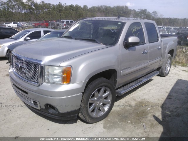 2GTEK638781257502 - 2008 GMC NEW SIERRA K1500 DENALI SILVER photo 2