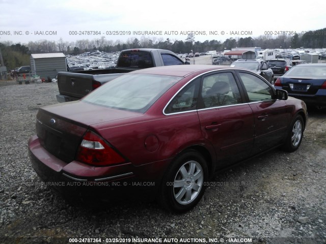 1FAFP23106G124913 - 2006 FORD FIVE HUNDRED SE RED photo 4