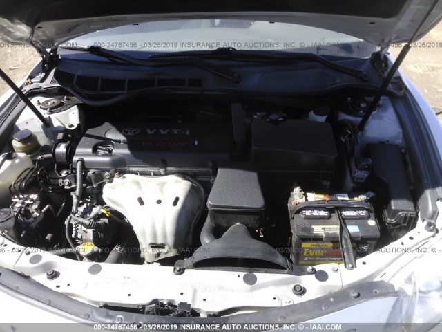 JTNBE46K673071847 - 2007 TOYOTA CAMRY NEW GENERAT CE/LE/XLE/SE SILVER photo 10