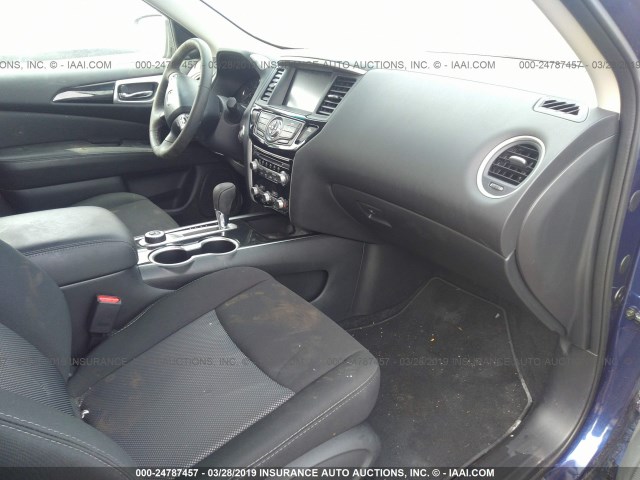 5N1DR2MM6KC581422 - 2019 NISSAN PATHFINDER S/SL/SV/PLATINUM 蓝色 照片 5
