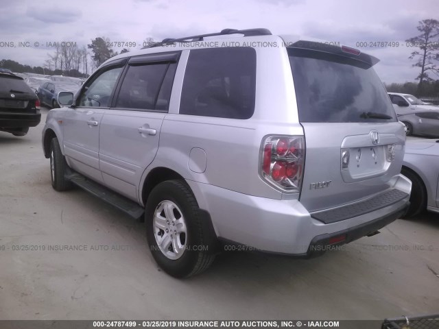 5FNYF18218B008988 - 2008 HONDA PILOT VP SILVER photo 3