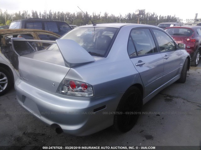 JA3AH86DX5U051607 - 2005 MITSUBISHI LANCER EVOLUTION SILVER photo 4