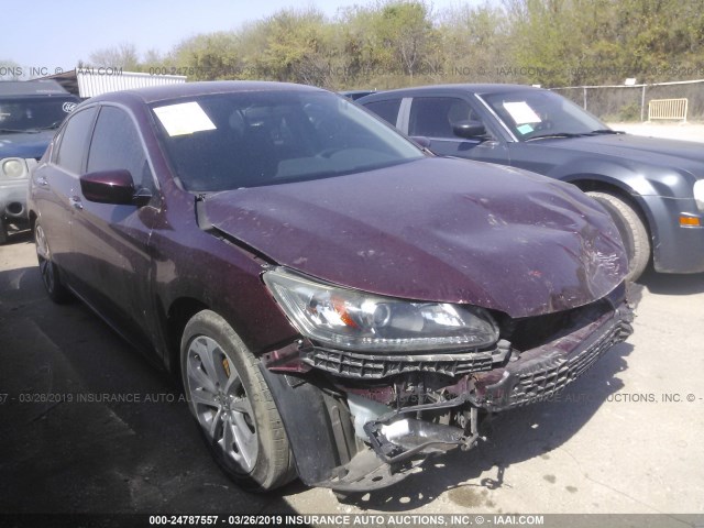 1HGCR2F52FA098485 - 2015 HONDA ACCORD MAROON photo 1