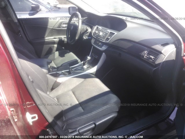 1HGCR2F52FA098485 - 2015 HONDA ACCORD MAROON photo 5