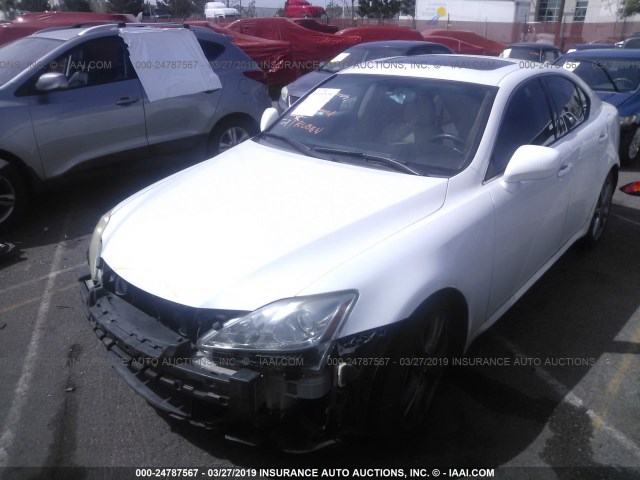 JTHBK262785071586 - 2008 LEXUS IS 250 WHITE photo 2