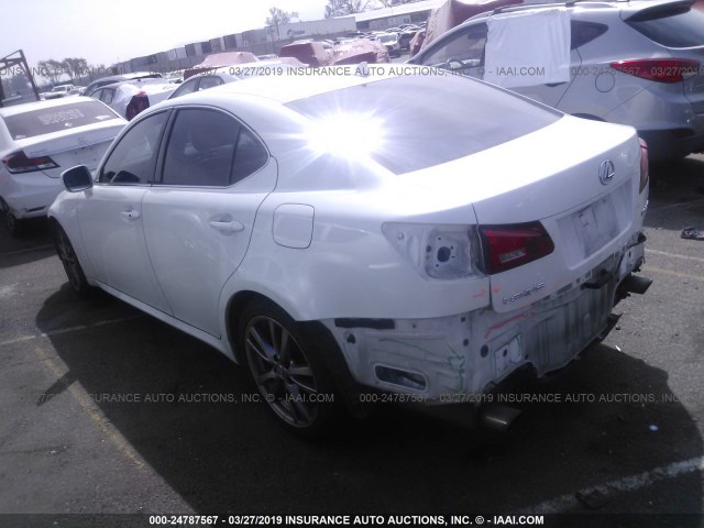 JTHBK262785071586 - 2008 LEXUS IS 250 WHITE photo 3