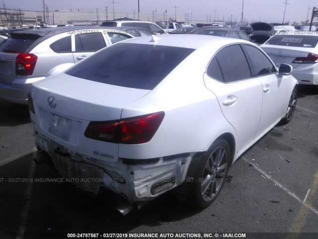 JTHBK262785071586 - 2008 LEXUS IS 250 WHITE photo 4