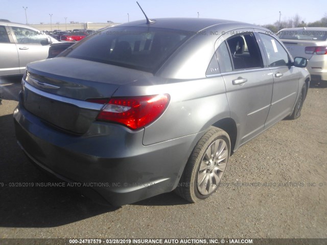 1C3CCBAB8CN317732 - 2012 CHRYSLER 200 LX GRAY photo 4