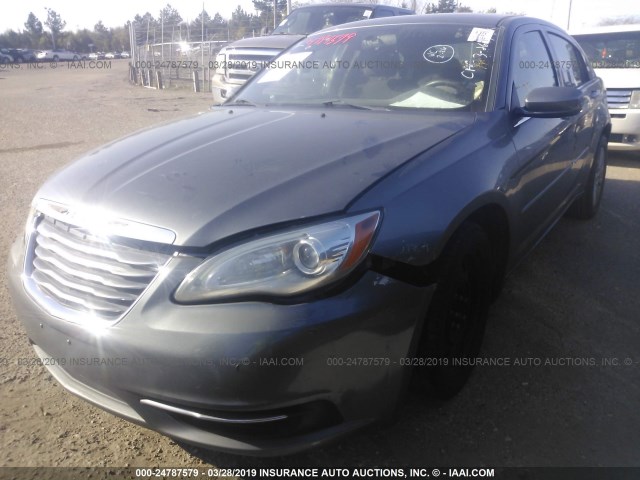 1C3CCBAB8CN317732 - 2012 CHRYSLER 200 LX GRAY photo 6