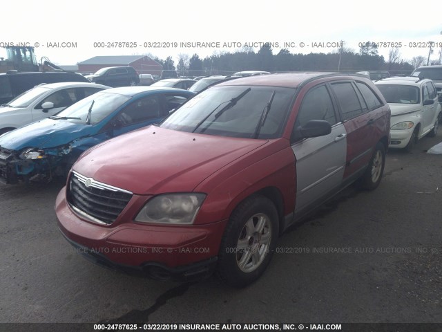 2C8GF48455R495237 - 2005 CHRYSLER PACIFICA RED photo 2