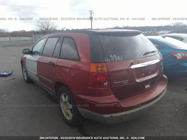 2C8GF48455R495237 - 2005 CHRYSLER PACIFICA RED photo 3