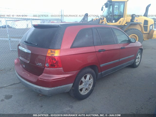 2C8GF48455R495237 - 2005 CHRYSLER PACIFICA RED photo 4