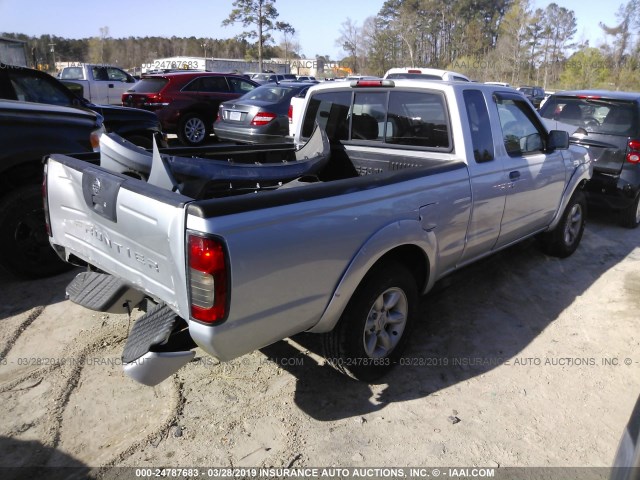 1N6DD26S32C333107 - 2002 NISSAN FRONTIER KING CAB XE SILVER photo 4
