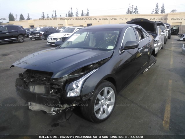 1G6AA5RA3F0107601 - 2015 CADILLAC ATS GRAY photo 2