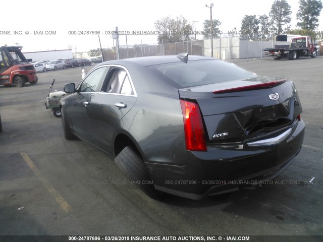 1G6AA5RA3F0107601 - 2015 CADILLAC ATS GRAY photo 3