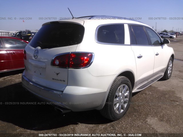 5GAKRDED1CJ399888 - 2012 BUICK ENCLAVE WHITE photo 4