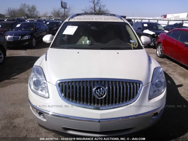 5GAKRDED1CJ399888 - 2012 BUICK ENCLAVE WHITE photo 6