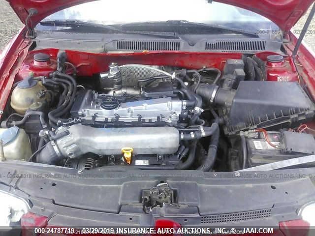 3VWSD69M31M149505 - 2001 VOLKSWAGEN JETTA GLS RED photo 10