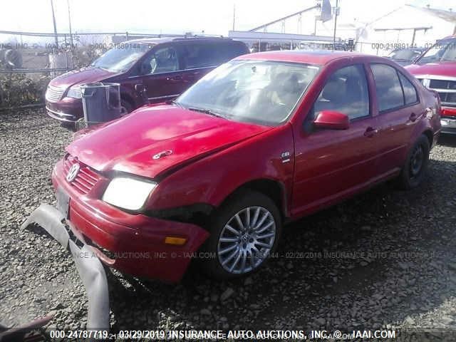 3VWSD69M31M149505 - 2001 VOLKSWAGEN JETTA GLS RED photo 2