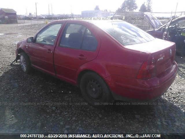 3VWSD69M31M149505 - 2001 VOLKSWAGEN JETTA GLS RED photo 3