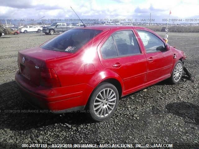 3VWSD69M31M149505 - 2001 VOLKSWAGEN JETTA GLS RED photo 4