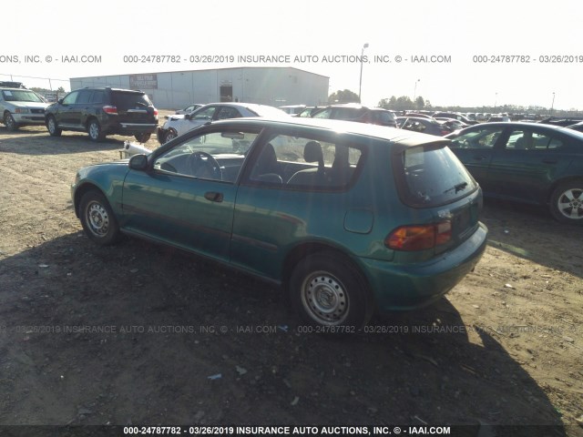 2HGEH2463SH508116 - 1995 HONDA CIVIC DX GREEN photo 3