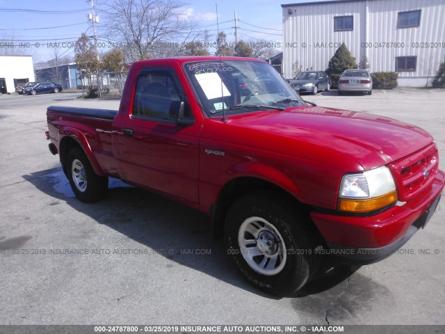 1FTYR10C7XUB79326 - 1999 FORD RANGER RED photo 1