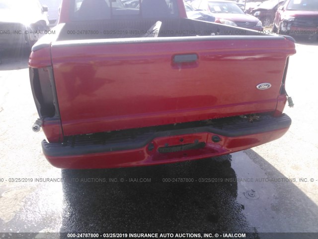 1FTYR10C7XUB79326 - 1999 FORD RANGER RED photo 6